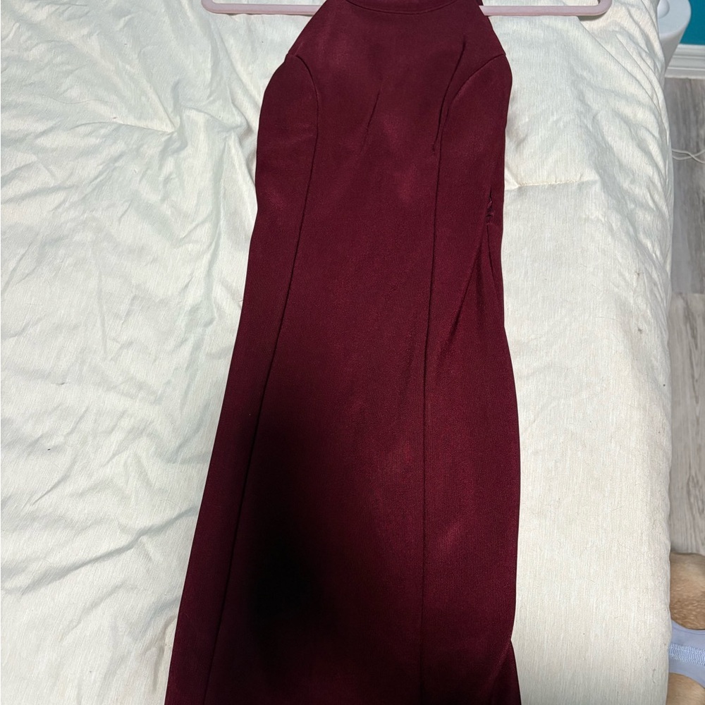 Honey and Rosie Burgundy Mini Dress